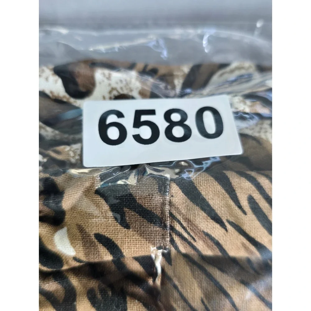 Westbound Petites Animal Print A-Line Skirt Brown‎ Leopard Tiger Cotton PXL